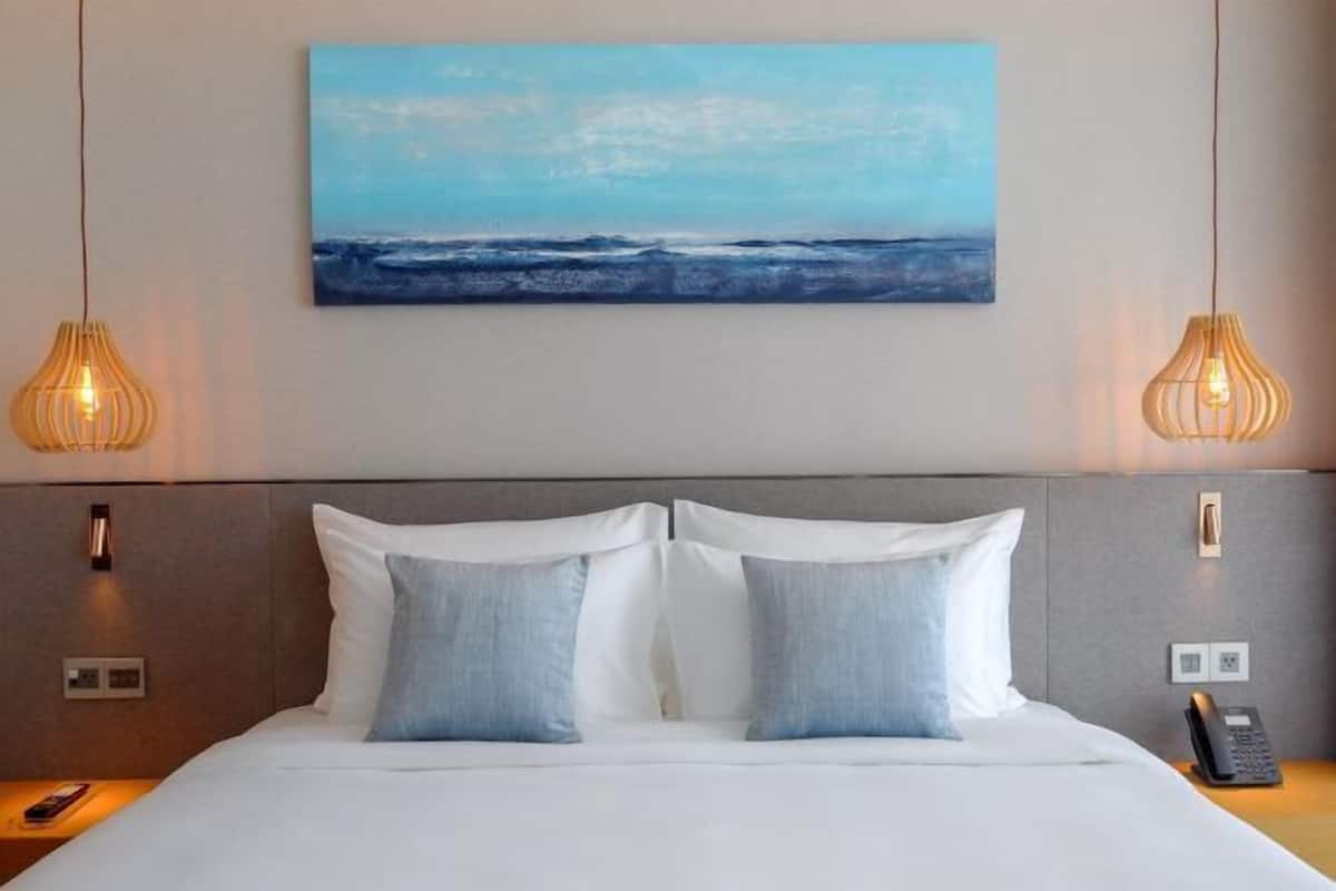 Roupas de cama premium, frigobar, individualmente decorados