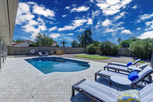 A heated pool