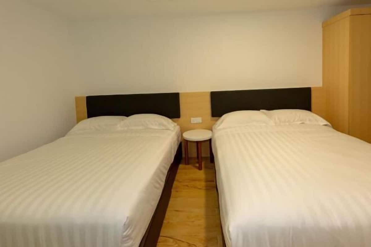 Desk, blackout curtains, iron/ironing board, free WiFi