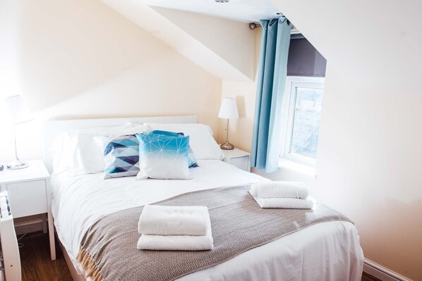 Luksusleilighet | 1 soverom, strykejern/-brett, wi-fi (inkludert) og sengetøy