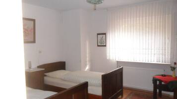 Hypo-allergenic bedding, desk, blackout curtains, iron/ironing board