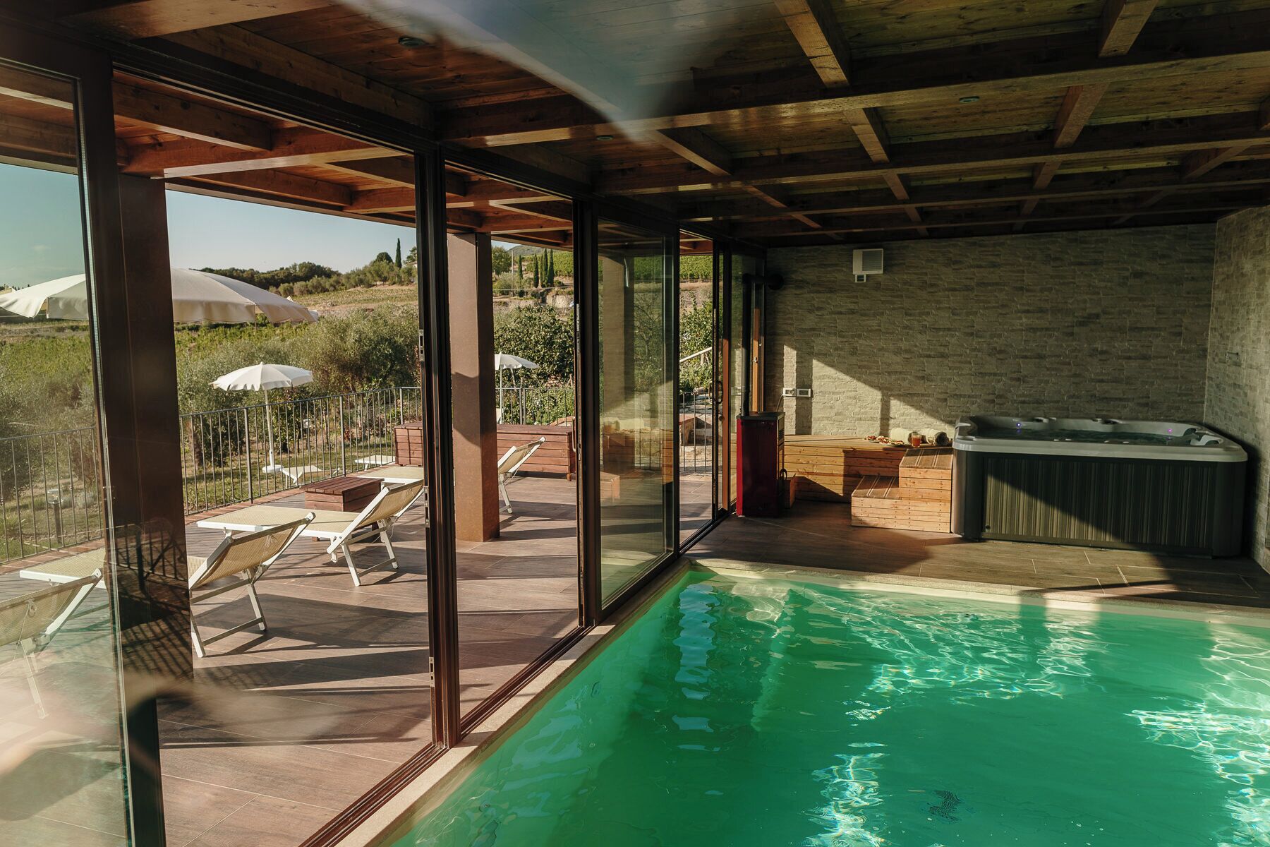 Indoor pool, outdoor pool