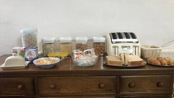 Daily self-service breakfast (GBP 5.50 per person)