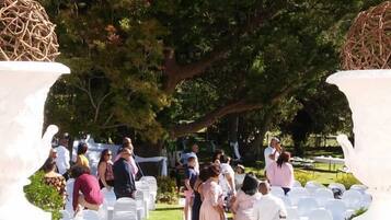 Área de bodas al aire libre