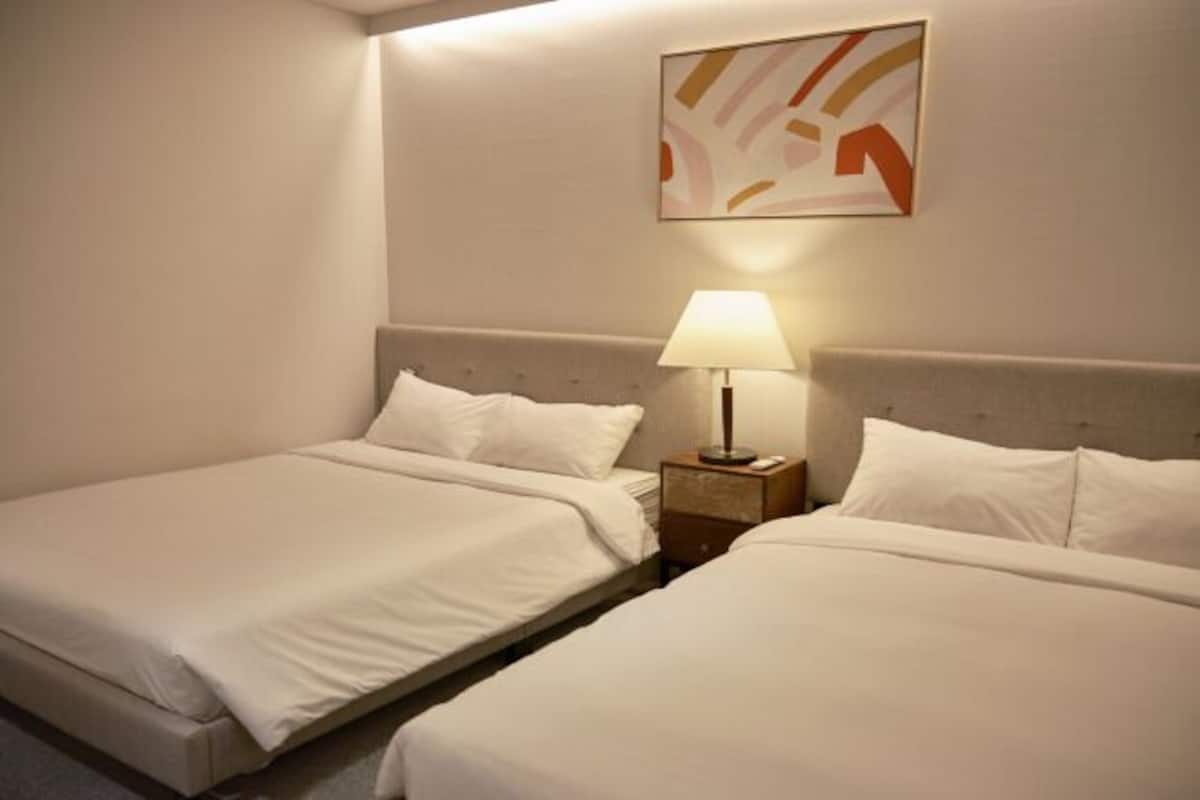 2 bedrooms, laptop workspace, blackout drapes, iron/ironing board