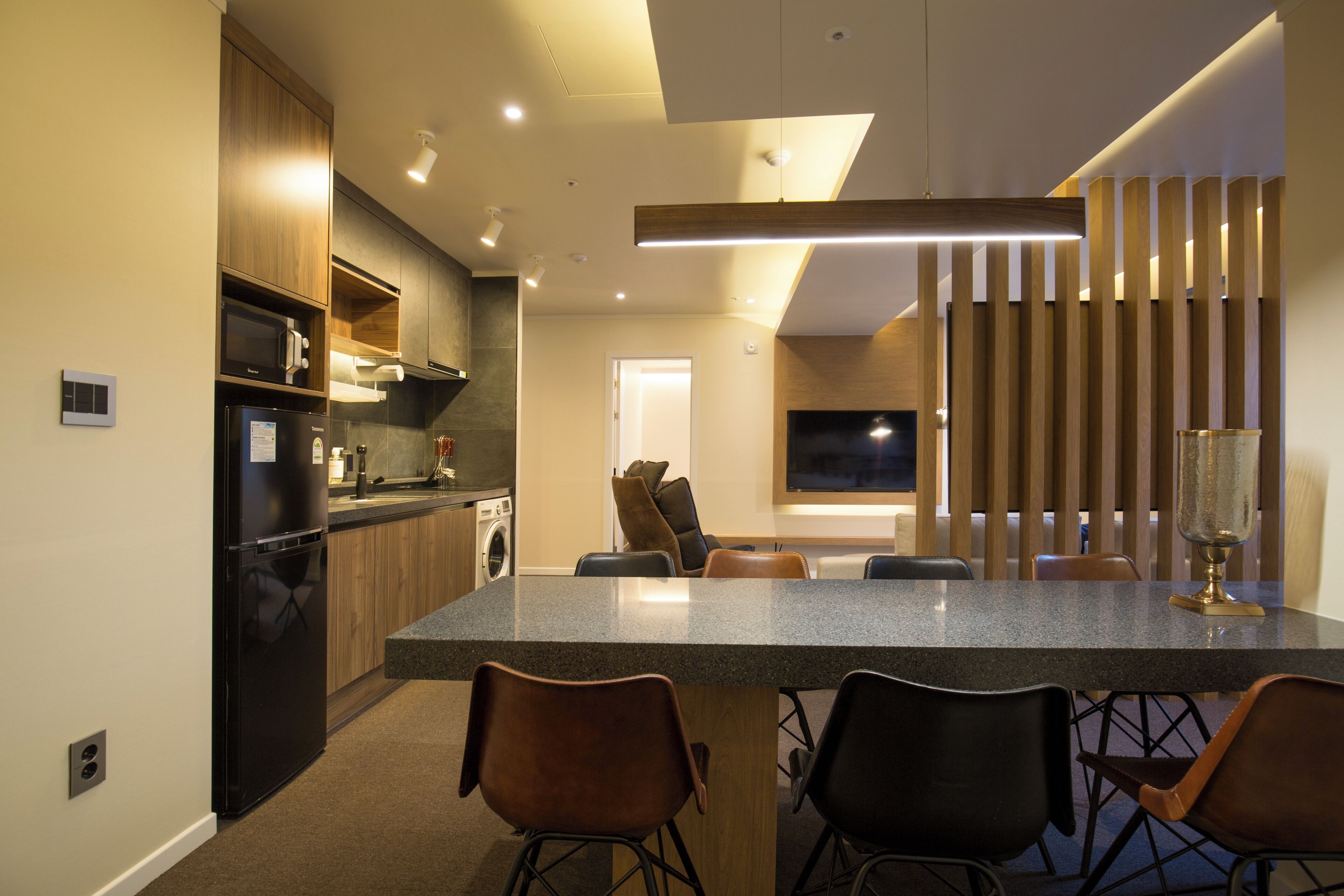 Annex Building Family Suite (Randomly Selected) | Private kitchen | Fridge, microwave, electric kettle, high chair