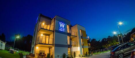 Front of property – evening/night