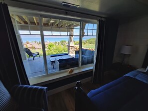 Smart TV, fireplace, video games, DVD player