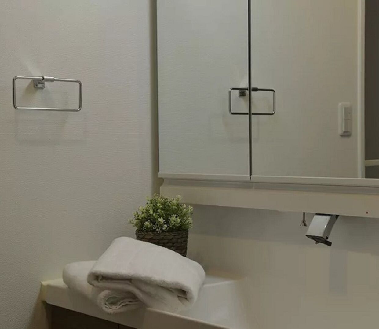 Hair dryer, towels