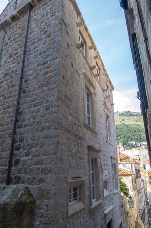 Classic architecture with evenly spaced windows and a symmetrical facade.