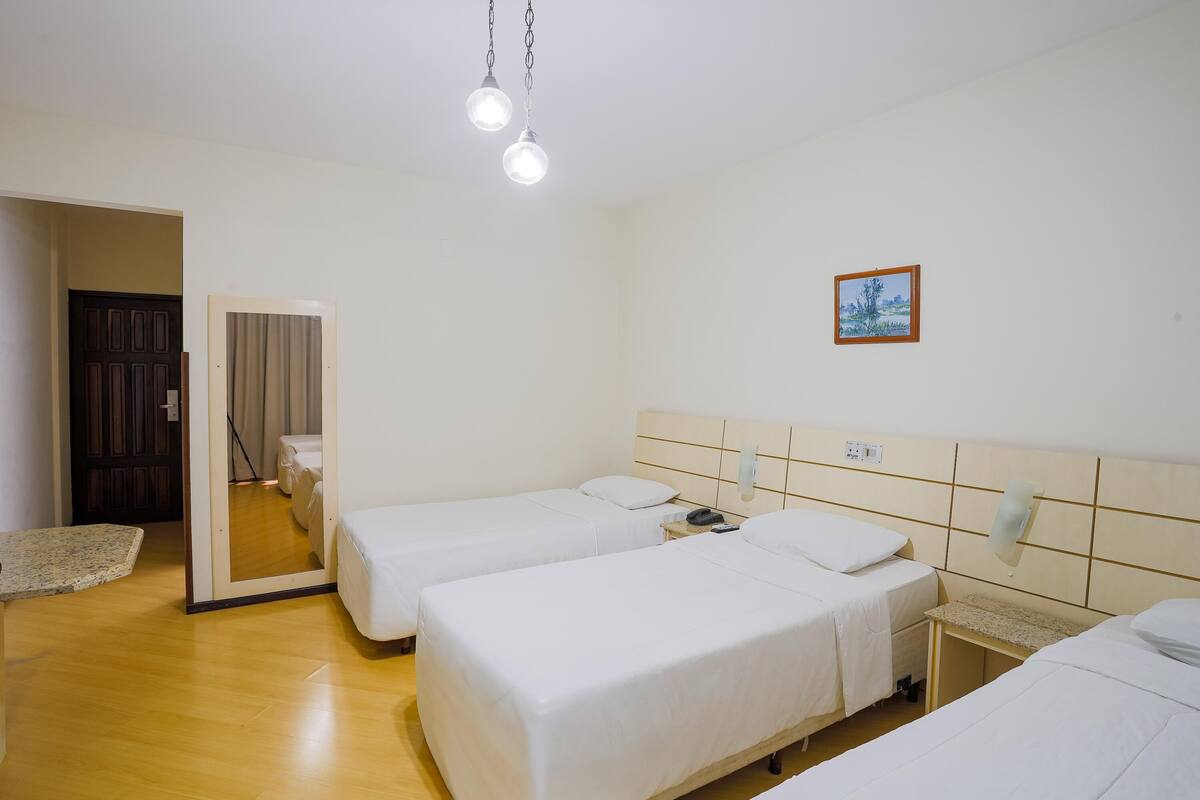 Minibar, desk, laptop workspace, blackout drapes