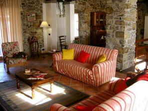 Télévision, cheminée, lecteur de DVD