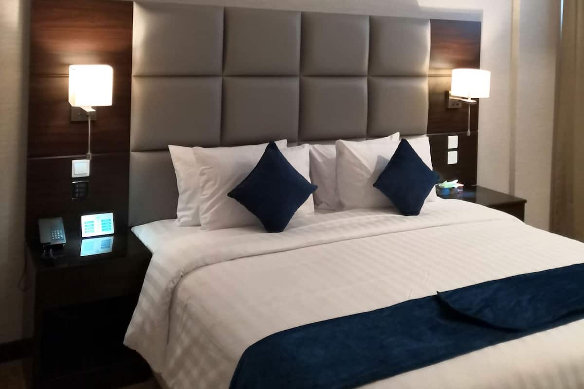 Minibar, safe på rommet, lydisolert og strykejern/-brett