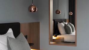 Ropa de cama de alta calidad y minibar