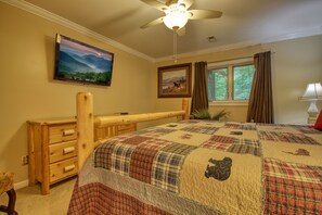 캐빈, 킹사이즈침대 1개 및 소파베드, 온수 욕조