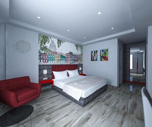 Deluxe Room, Non Smoking, Sea View (4 guests) | In-room safe, desk, blackout drapes, soundproofing - Hotel Del Medio (Sutomore)