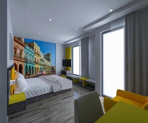 In-room safe, desk, blackout drapes, soundproofing - Hotel Del Medio (Sutomore)