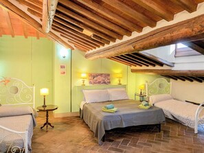 4 bedrooms, iron/ironing board, WiFi, bed sheets