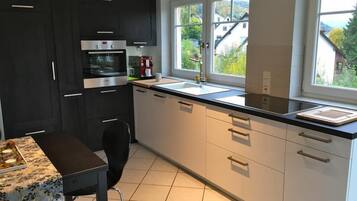 Apartment, Sauna (excl. Cleaning Fee EUR 80) | Private kitchen | Fridge, oven, stovetop, dishwasher