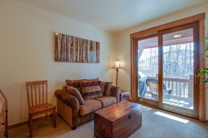 Televisión, chimenea, reproductor de DVD