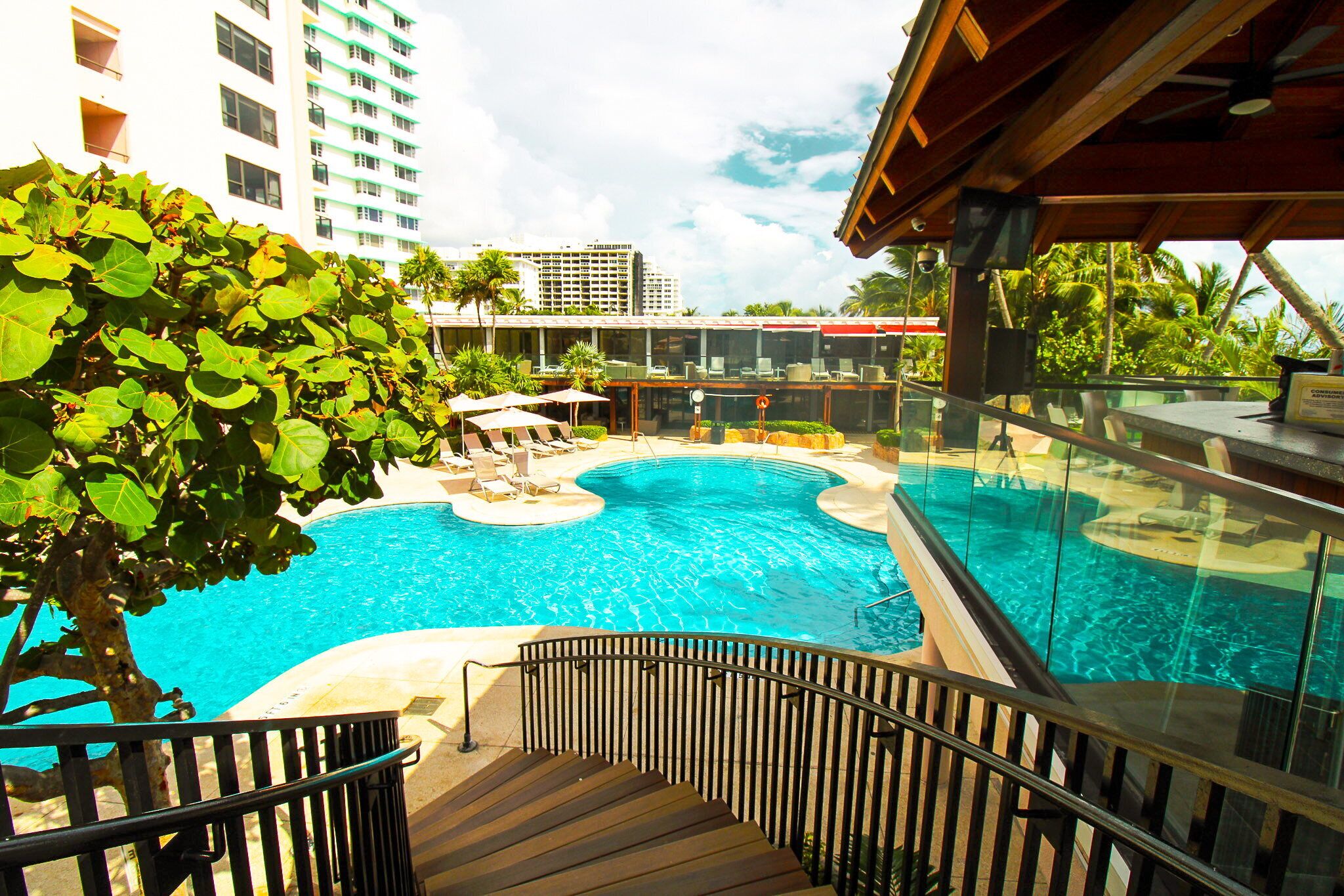 A heated pool