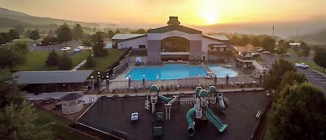 Indoor pool, outdoor pool