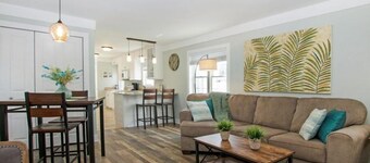 Nestled in the heart of downtown Saugatuck sitting over a storefront, Mason