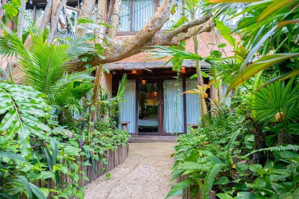 Jungle Private Room with Terrace | Free WiFi, bed sheets