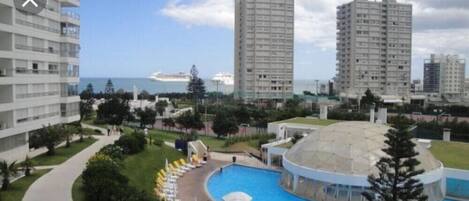 Indoor pool, 2 outdoor pools, open 9:00 AM to 9:00 PM, sun loungers