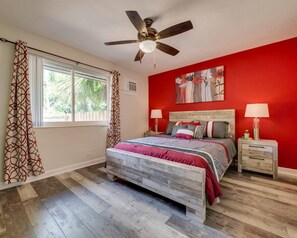 1 bedroom, iron/ironing board, travel crib, free WiFi