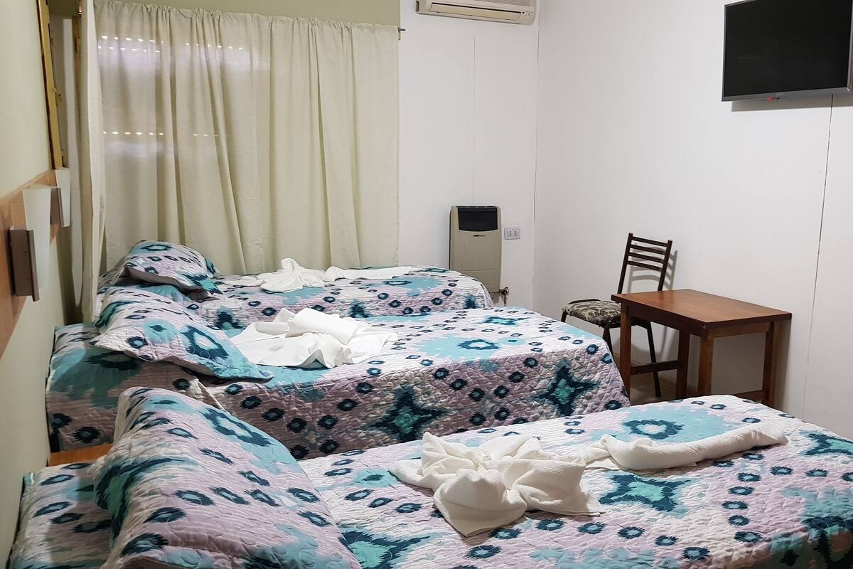 Blackout curtains, free WiFi, bed sheets