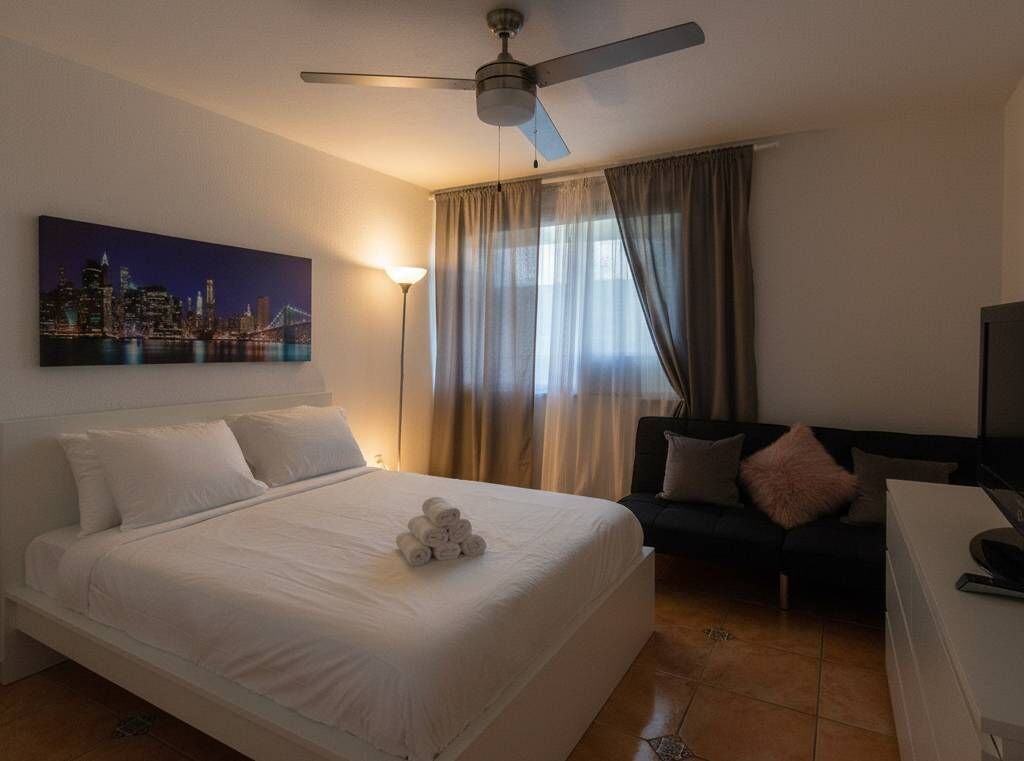 1 bedroom, iron/ironing board, free WiFi, bed sheets