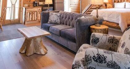 Luxuskabine mit Kamin, Whirlpool und Wohnzimmer und vieles mehr!