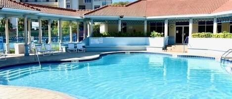 Outdoor pool, a heated pool