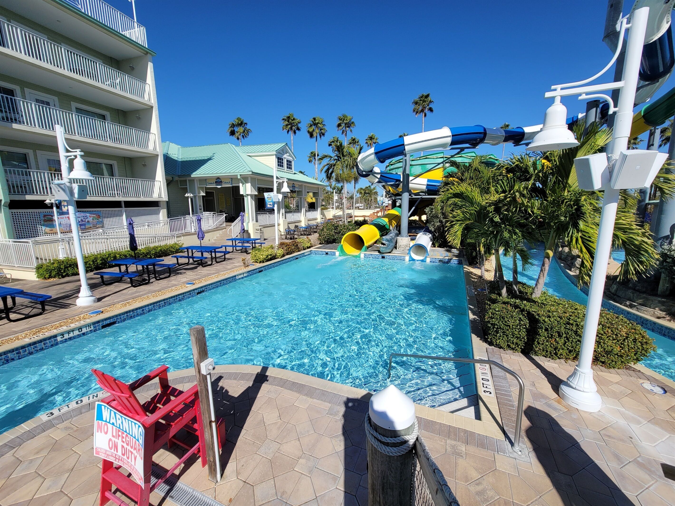A heated pool