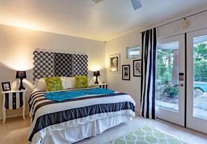 4 bedrooms, iron/ironing board, bed sheets