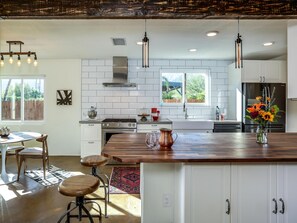 House, Multiple Beds (Boho Rhapsody) | Private kitchen | Fridge, microwave, stovetop, dishwasher