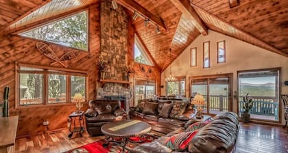 King Arthur's Castle is a dream cabin on a hill with hot tub.