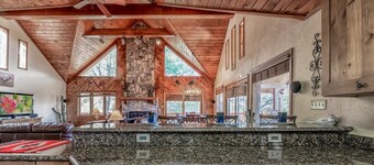 King Arthur's Castle is a dream cabin on a hill with hot tub.