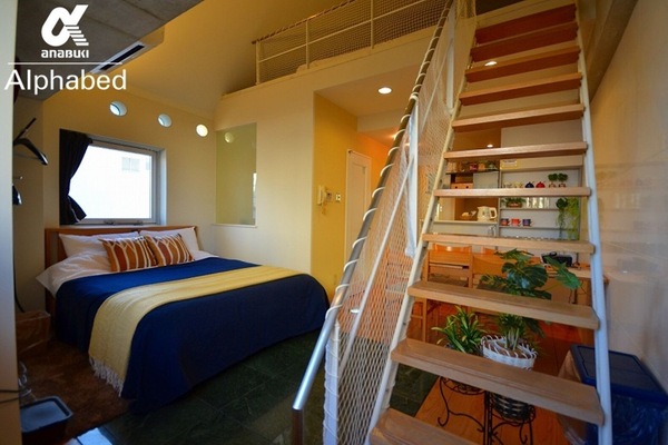 Living dining and 1 double bed × 1