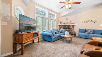 Smart TV, fireplace
