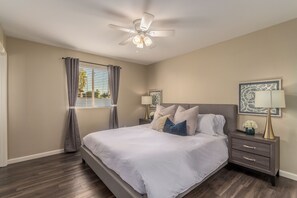 4 bedrooms, iron/ironing board, travel cot, free WiFi