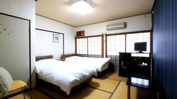 Desk, free WiFi, bed sheets
