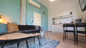 Desk, laptop workspace, blackout curtains, iron/ironing board - Flea Market Studios (Tel Aviv)