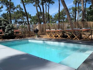 Piscine extérieure, piscine chauffée