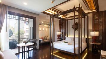 Premium bedding, memory foam beds, minibar, in-room safe