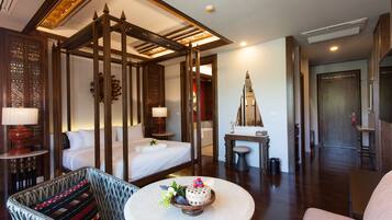Premium bedding, memory-foam beds, minibar, in-room safe