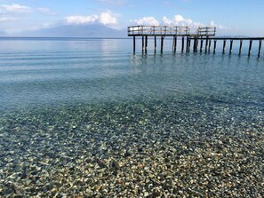 Uitzicht op strand/zee