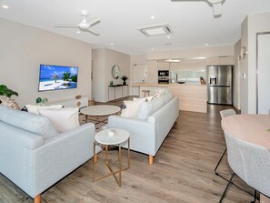 Luxury Apartment, 4 Bedrooms | Living area | Smart TV, Netflix, streaming services - Superior Luxury Apartment in the City Life on Lake 19 (Cairns North)