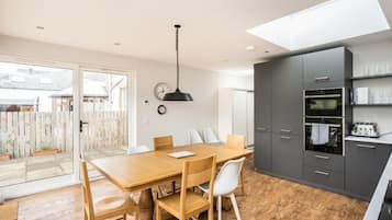 Apartment | Private kitchen | Full-size fridge, microwave, oven, stovetop